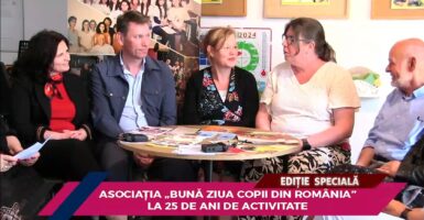 TV opnames vanwege 25 jarig bestaan Bună Ziua copii din România